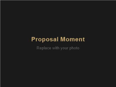 The proposal romantic moment